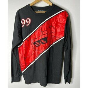 Nickelodeon Men Spongebob Squarepants Shirt Long Sleeve Size L (42/44) Black/Red